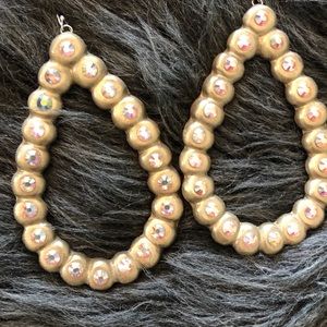 Sookie Sookie Large Gold & Iridescent Hoops